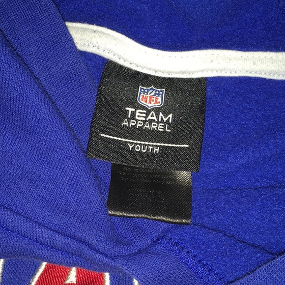 New York football Giants boys hoodie with embroidered details NFL team apparel - Picture 7 of 7